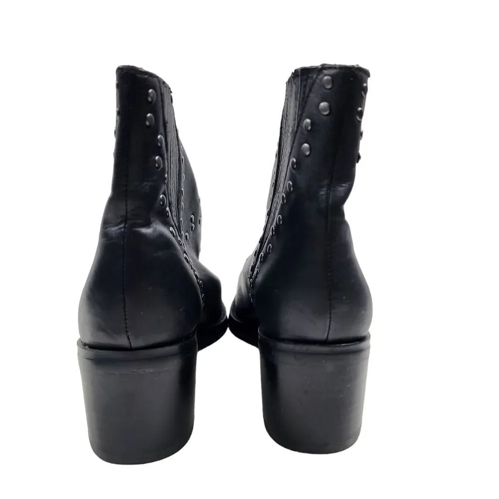 TONY BIANCO Womens 6.5 Simbai Western Studded Ankle Boots Booties Nwot Leather